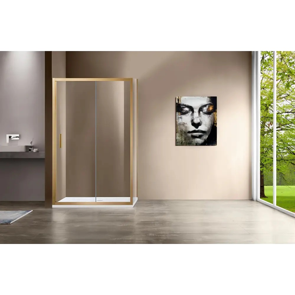 Фото 2 Душевой уголок Vincea Garda VSR-1G8012CLG прямоугольный 120x80см золотистый профиль эффект стекла прозрачное закаленное стекло Фото 2 Душевой уголок Vincea Garda VSR-1G8012CLG прямоугольный 120x80см золотистый профиль эффект стекла прозрачное закаленное стекло