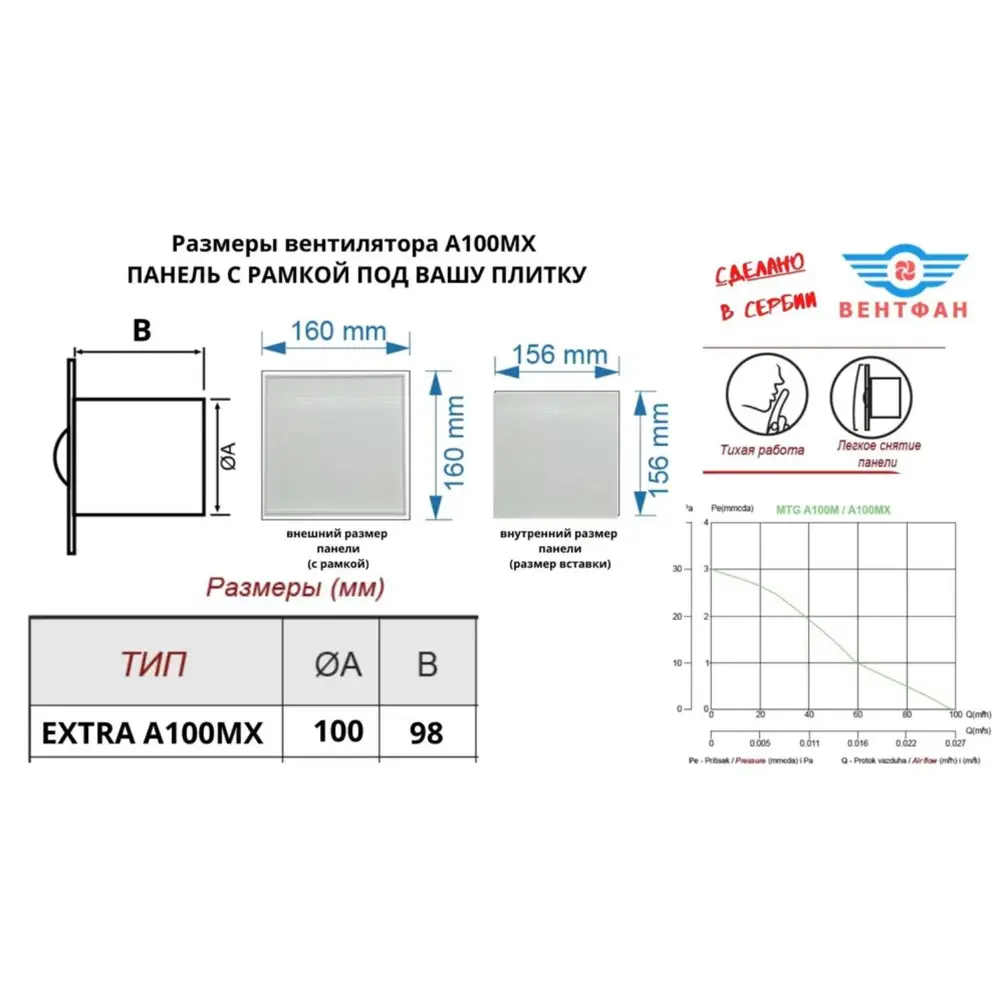 Фото 4 Вентилятор вытяжной Mak trade group Extra 100MX-T + PL-PV D100 мм 31 дБ 98 м³/ч обратный клапан таймер цвет мультиколор Фото 4 Вентилятор вытяжной Mak trade group Extra 100MX-T + PL-PV D100 мм 31 дБ 98 м³/ч обратный клапан таймер цвет мультиколор