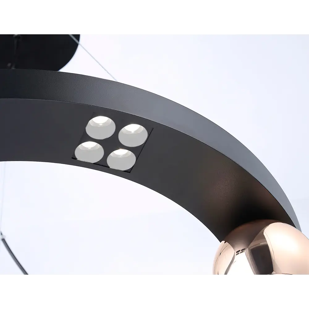 Фото 4 Люстра подвесная светодиодная Ambrella Light Comfort Ambr_fl5961 20 м² нейтральный белый свет цвет черный Фото 4 Люстра подвесная светодиодная Ambrella Light Comfort Ambr_fl5961 20 м² нейтральный белый свет цвет черный