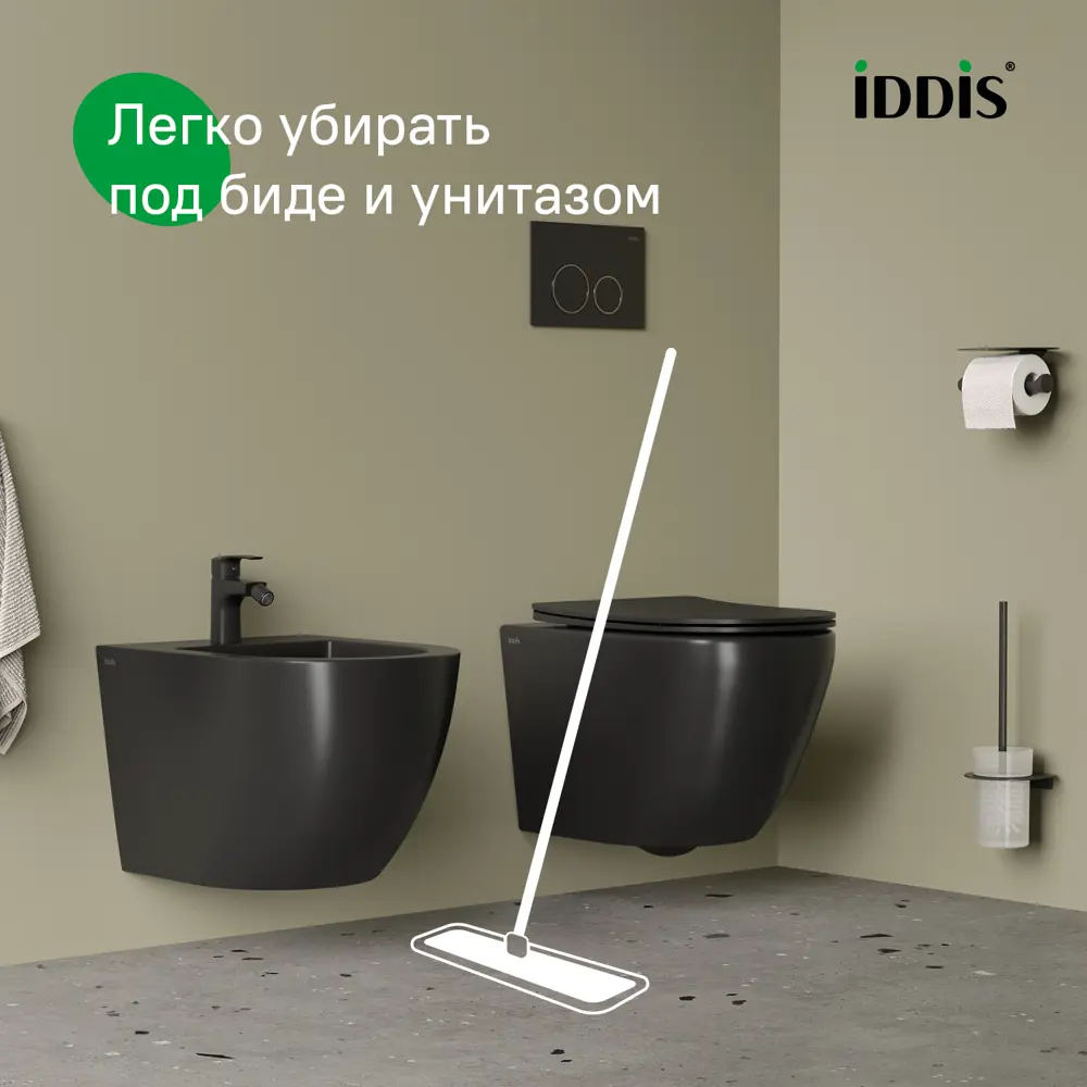 Фото 10 Унитаз подвесной Iddis BLAR3BMi73 безободковый с сиденьем микролифт