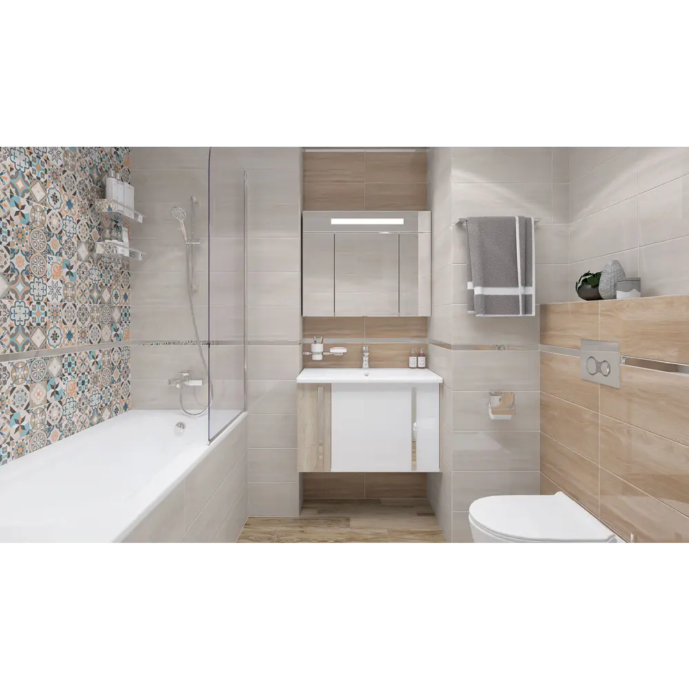 Фото Керамическая плитка Laparet Oliver х9999284068 20x50см 1.1 м² цвет разноцветный, цена за упаковку Фото Керамическая плитка Laparet Oliver х9999284068 20x50см 1.1 м² цвет разноцветный, цена за упаковку