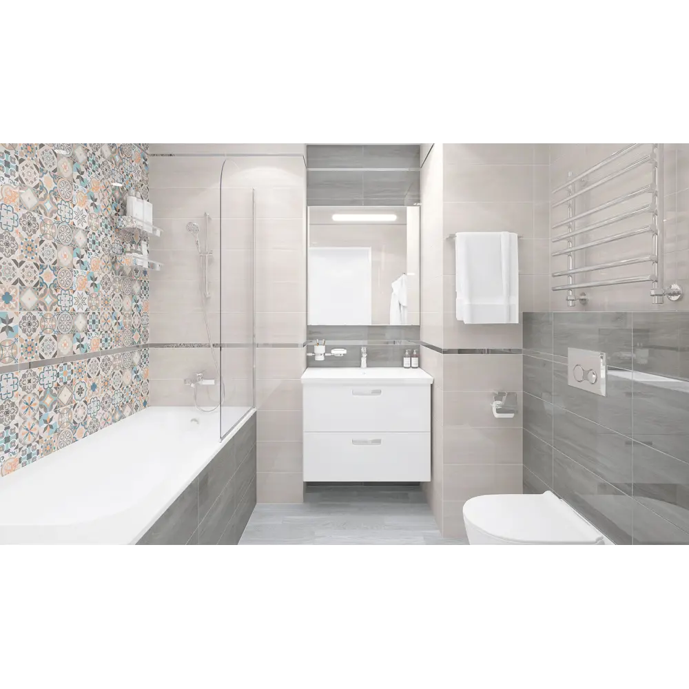 Фото 4 Керамическая плитка Laparet Oliver х9999284068 20x50см 1.1 м² цвет разноцветный, цена за упаковку Фото 4 Керамическая плитка Laparet Oliver х9999284068 20x50см 1.1 м² цвет разноцветный, цена за упаковку