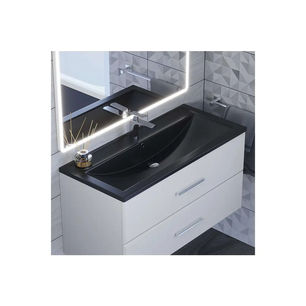Фото 4 Раковина встраиваемая Uperwood Foster Quartz 291030046 100см Фото 4 Раковина встраиваемая Uperwood Foster Quartz 291030046 100см