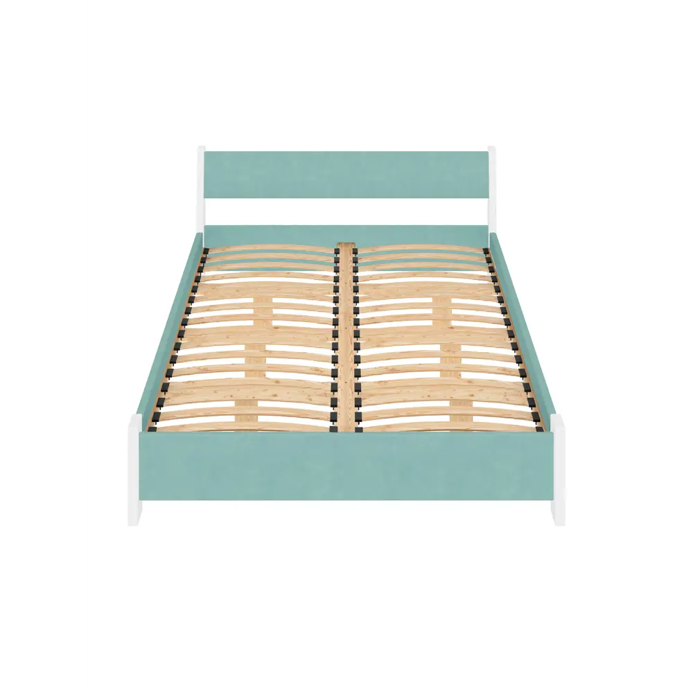 Фото 3 Кровать Solarius Мишка орто основание 170 x 80 x 210 см дерево цвет тиффани;белый Фото 3 Кровать Solarius Мишка орто основание 170 x 80 x 210 см дерево цвет тиффани;белый