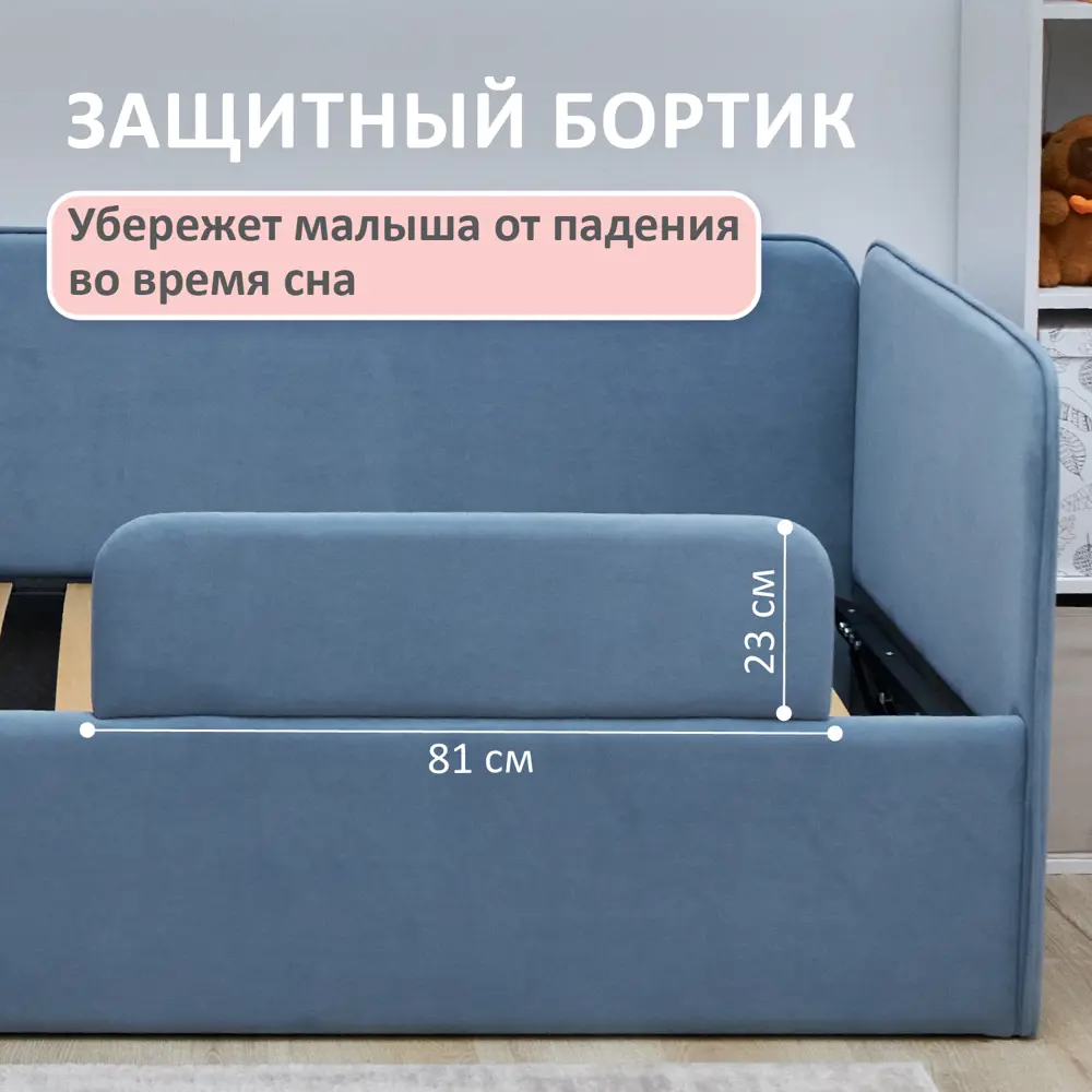 Фото 5 Кровать Romack Alisa 89.5 x 73 x 188 см дсп цвет голубой Фото 5 Кровать Romack Alisa 89.5 x 73 x 188 см дсп цвет голубой
