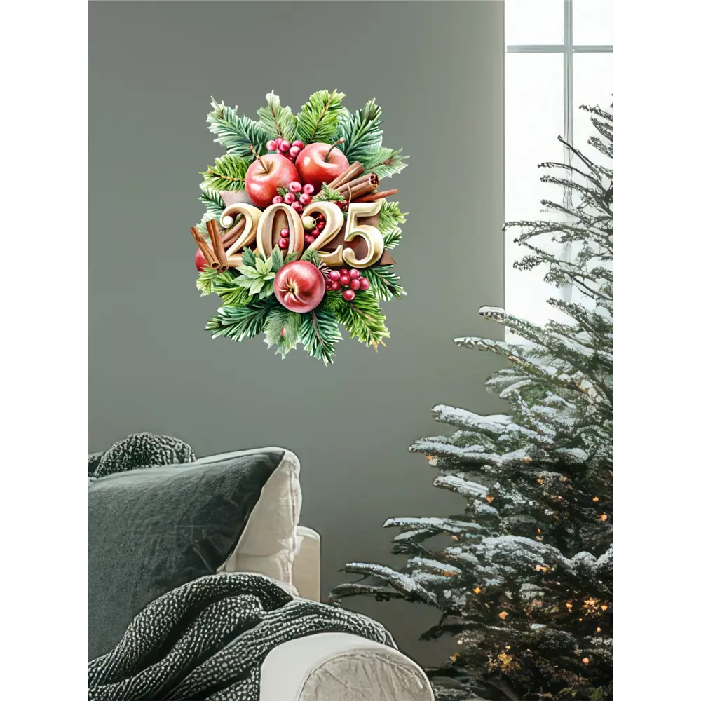 Фото Наклейка Lisadecor Новый год 50 см х 40 см Фото Наклейка Lisadecor Новый год 50 см х 40 см