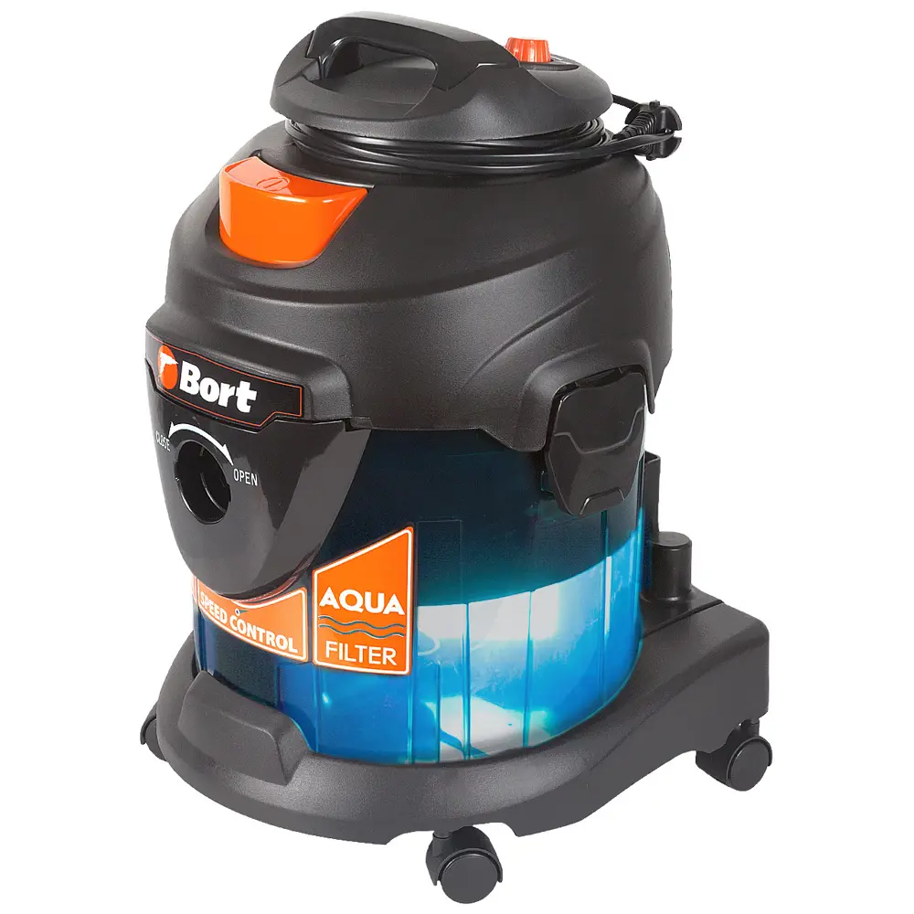 Фото 2 Пылесос строительный Bort BSS-1415-AQUA, 1400 Вт, 15 л Фото 2 Пылесос строительный Bort BSS-1415-AQUA, 1400 Вт, 15 л