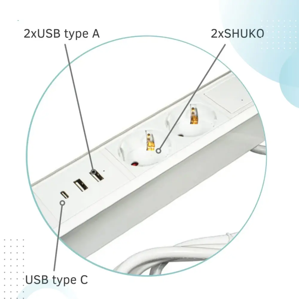 Фото 7 Розетка двойная встраиваемая Gls Optima D20762 с заземлением 3 USB горизонтальная я цвет белый Фото 7 Розетка двойная встраиваемая Gls Optima D20762 с заземлением 3 USB горизонтальная я цвет белый
