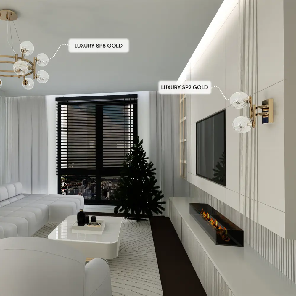 Фото 6 Настенный светильник Crystal Lux Luxury Cu_2270_402 цвет золото/прозрачный Фото 6 Настенный светильник Crystal Lux Luxury Cu_2270_402 цвет золото/прозрачный