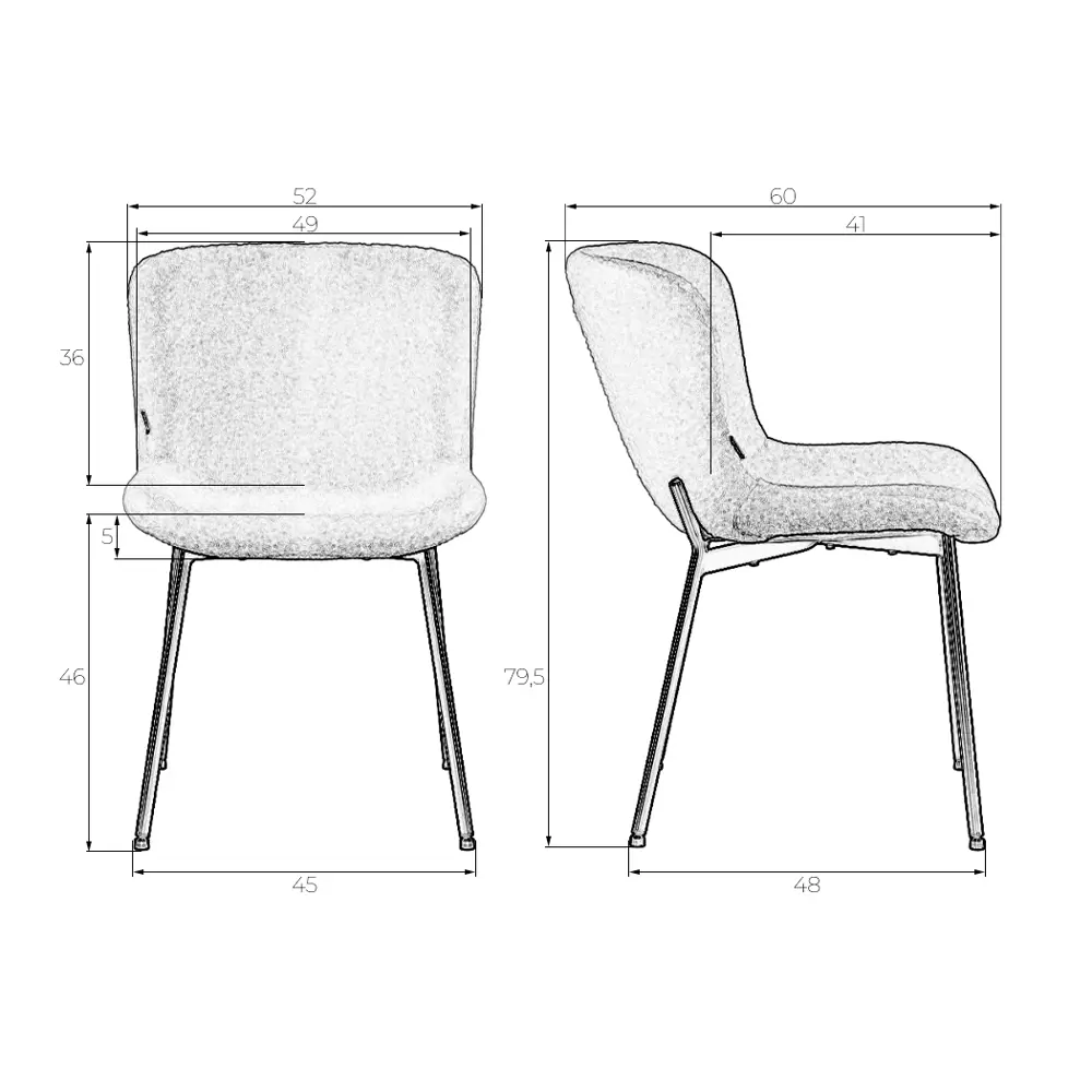 Фото 5 Кухонный стул Dobrin Milo lml-7404 49x49x60 см ткань цвет бежевый Фото 5 Кухонный стул Dobrin Milo lml-7404 49x49x60 см ткань цвет бежевый
