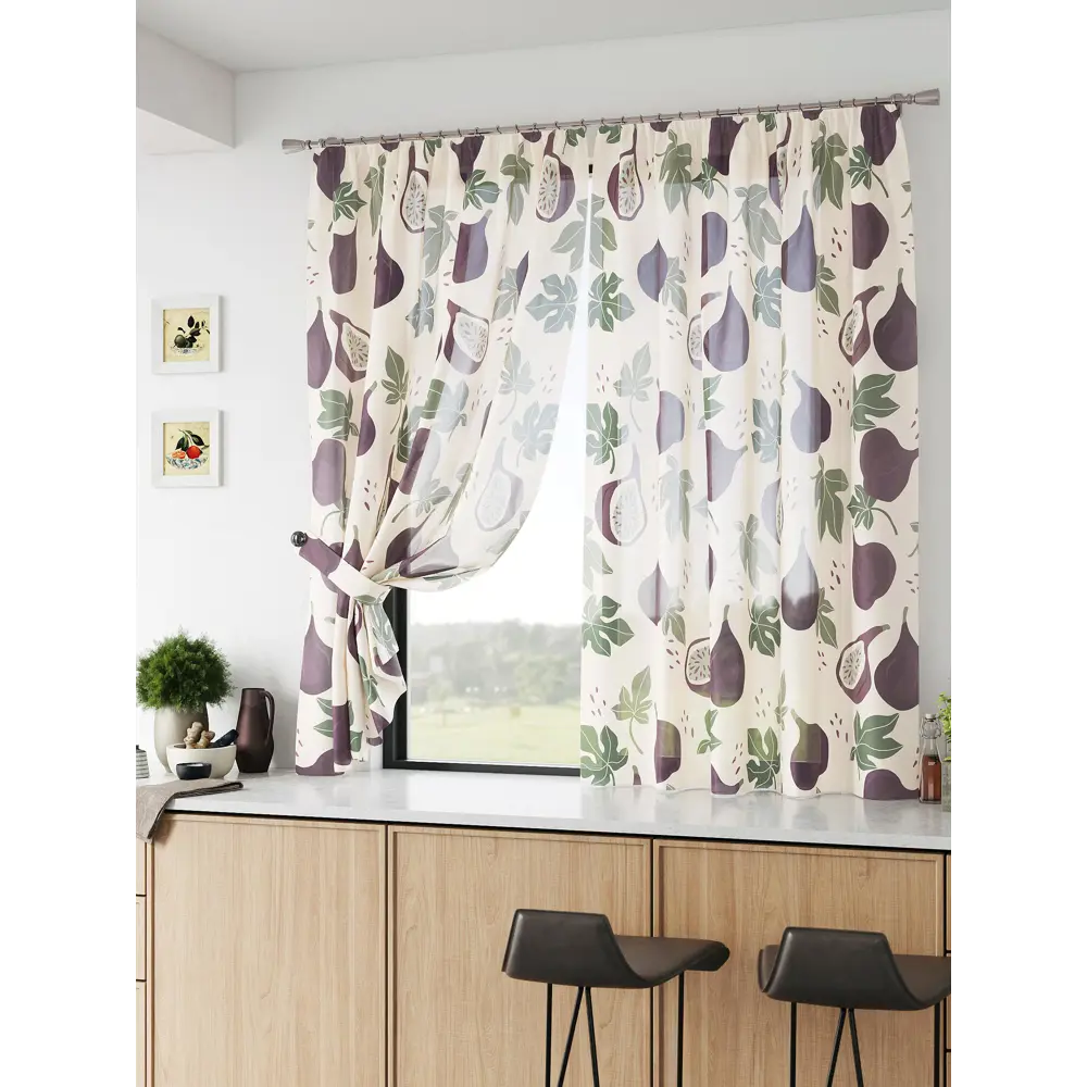 Фото 2 Тюль Comfy way Базовая комплектация CW786045 на шторной ленте 160x150 см цвет зеленый Фото 2 Тюль Comfy way Базовая комплектация CW786045 на шторной ленте 160x150 см цвет зеленый