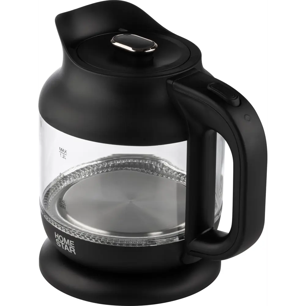 Фото 3 Электрический чайник 1.2 л Homestar HS-1056 стекло цвет черный Фото 3 Электрический чайник 1.2 л Homestar HS-1056 стекло цвет черный
