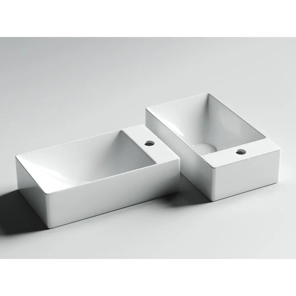 Фото 7 Подвесная раковина CERAMICANOVA Element прямоугольная (отверстие справа) 37 см CN5007 Фото 7 Подвесная раковина CERAMICANOVA Element прямоугольная (отверстие справа) 37 см CN5007
