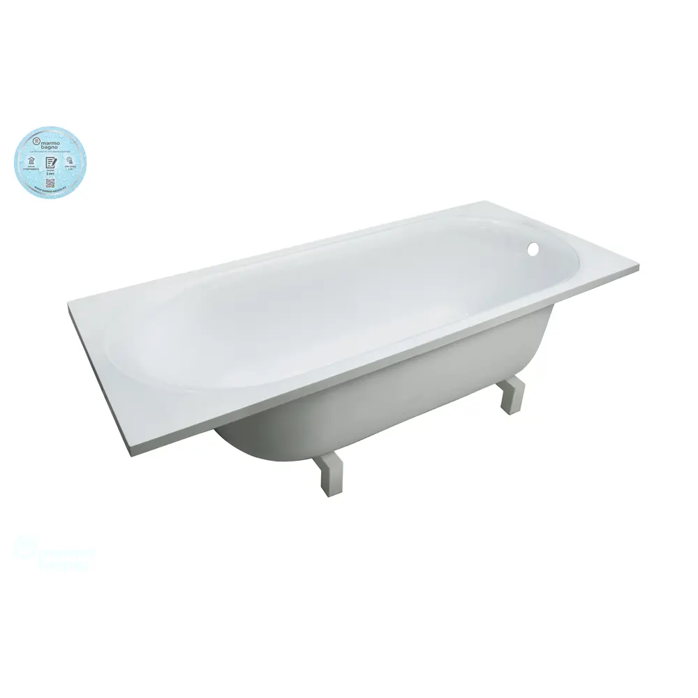 Фото Прямоугольная ванна Marmo Bagno MB-PA170-80 искусственный камень 170x80см Фото Прямоугольная ванна Marmo Bagno MB-PA170-80 искусственный камень 170x80см