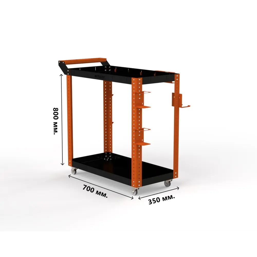 Фото 2 Тележка инструментальная Metalex Тип 1 118009 700x350x800 мм Фото 2 Тележка инструментальная Metalex Тип 1 118009 700x350x800 мм