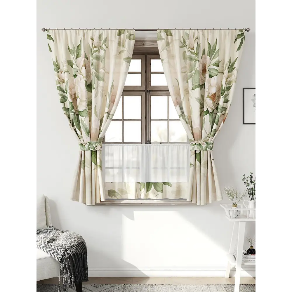 Фото Комплект штор Comfy way Иномик - 81 CW705081-160 на шторной ленте 160x150 см цвет бежевый Фото Комплект штор Comfy way Иномик - 81 CW705081-160 на шторной ленте 160x150 см цвет бежевый