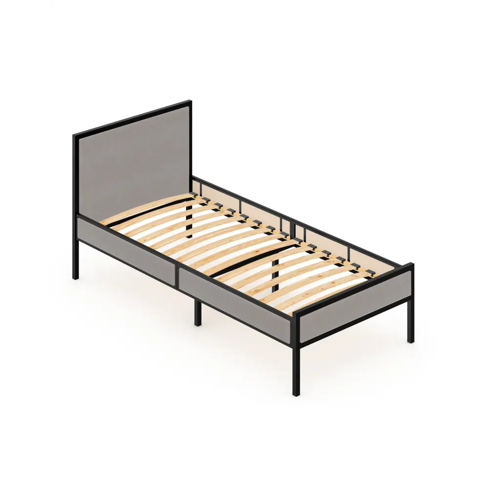 Фото Кровать Solarius KOMP90loft-obiv-rs15-black-orto Кровать Лофт Компакт орто 95 x 89 x 206 см дсп цвет светло-серый/черный Фото Кровать Solarius KOMP90loft-obiv-rs15-black-orto Кровать Лофт Компакт орто 95 x 89 x 206 см дсп цвет светло-серый/черный