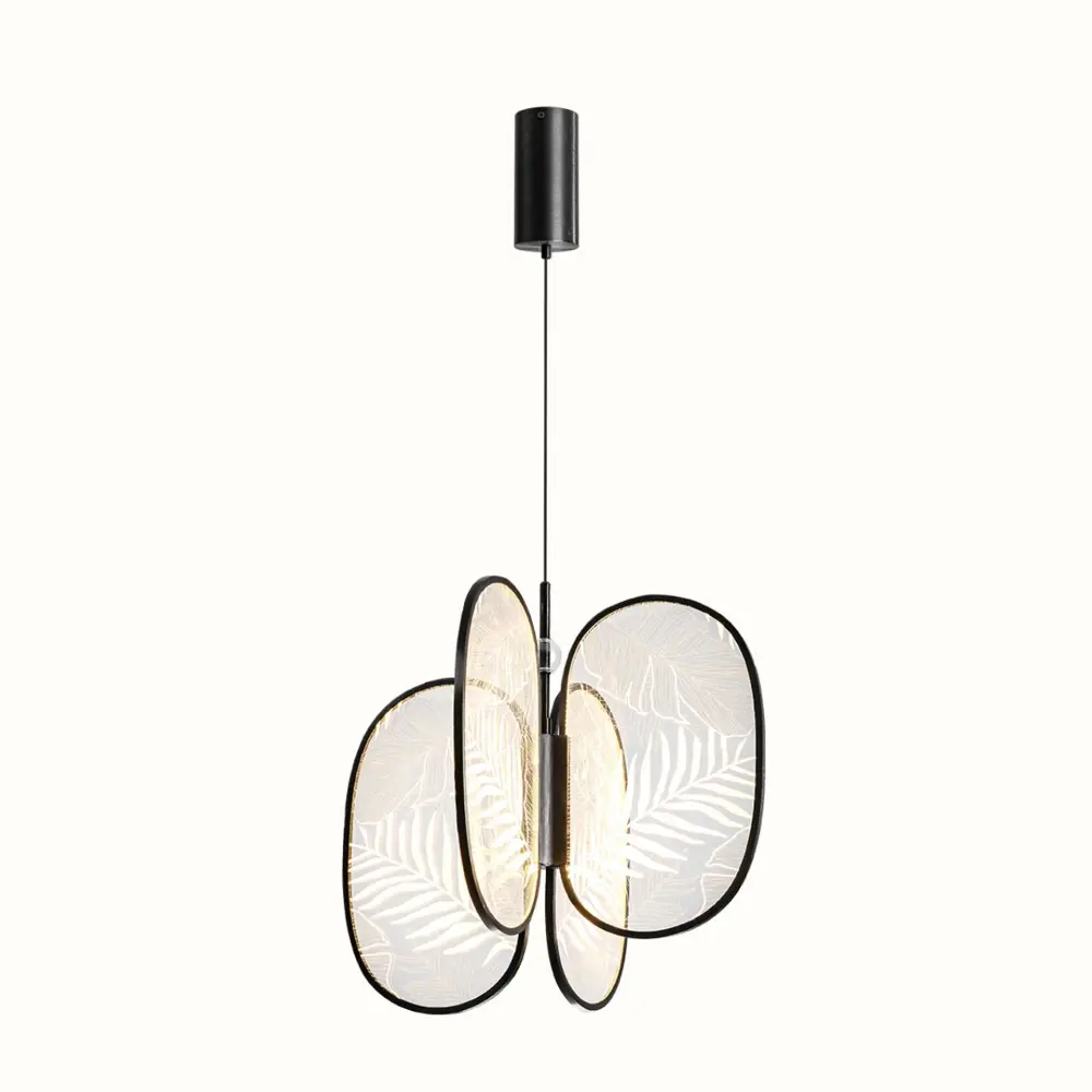 Фото 2 Светильник подвесной светодиодный Odeon Light Piuma Od_6665_53l 22 м² теплый белый (желтый) свет цвет черный Фото 2 Светильник подвесной светодиодный Odeon Light Piuma Od_6665_53l 22 м² теплый белый (желтый) свет цвет черный