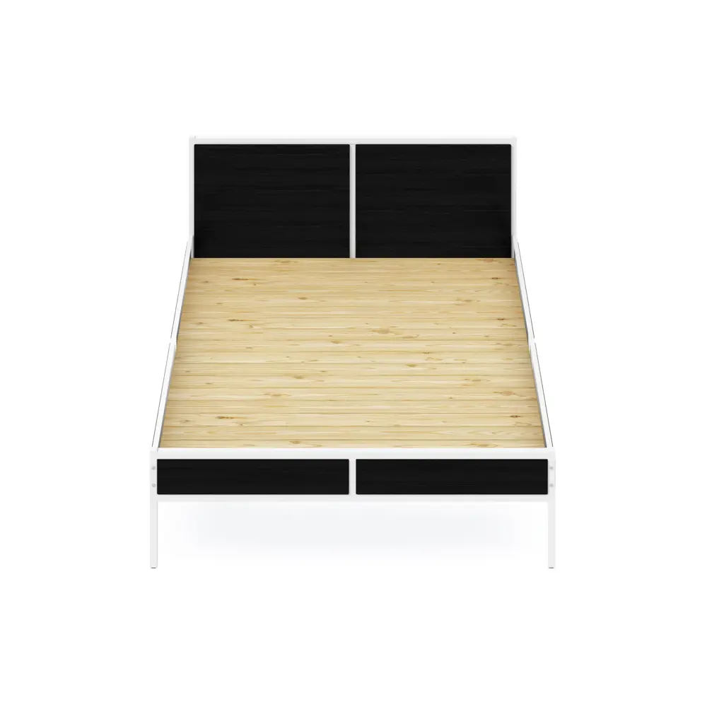 Фото 2 Кровать Solarius Kr120loft-onix-white-full 125 x 90 x 206 см сосна цвет белый