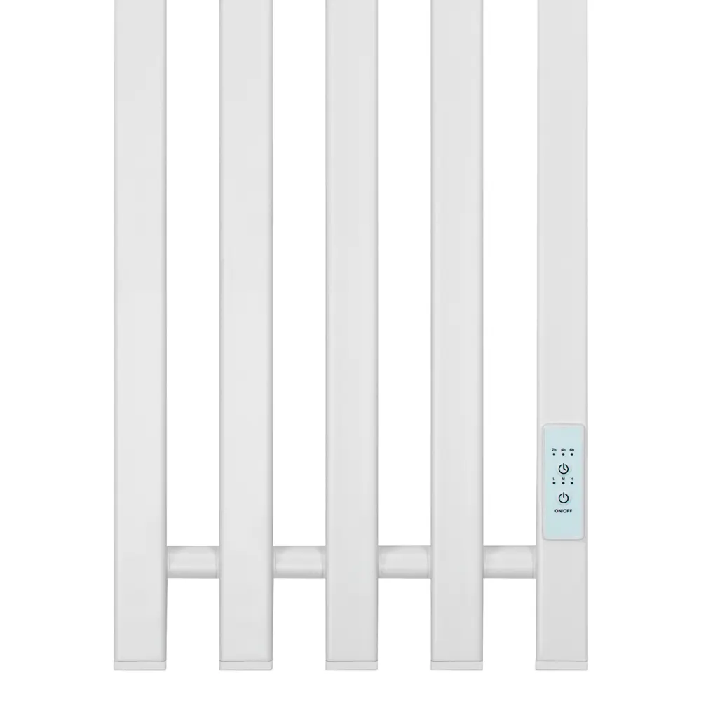 Фото 3 Полотенцесушитель электрический Primoclima Sol Q E White 270x1200 мм 144 Вт с терморегулятором I-образный цвет белый матовый Фото 3 Полотенцесушитель электрический Primoclima Sol Q E White 270x1200 мм 144 Вт с терморегулятором I-образный цвет белый матовый