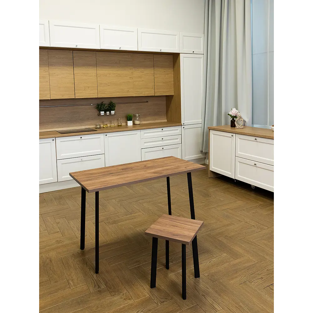 Фото 2 Кухонный стол Diko Loft Delight Dining 140х70х75 см цвет дуб табачный Фото 2 Кухонный стол Diko Loft Delight Dining 140х70х75 см цвет дуб табачный