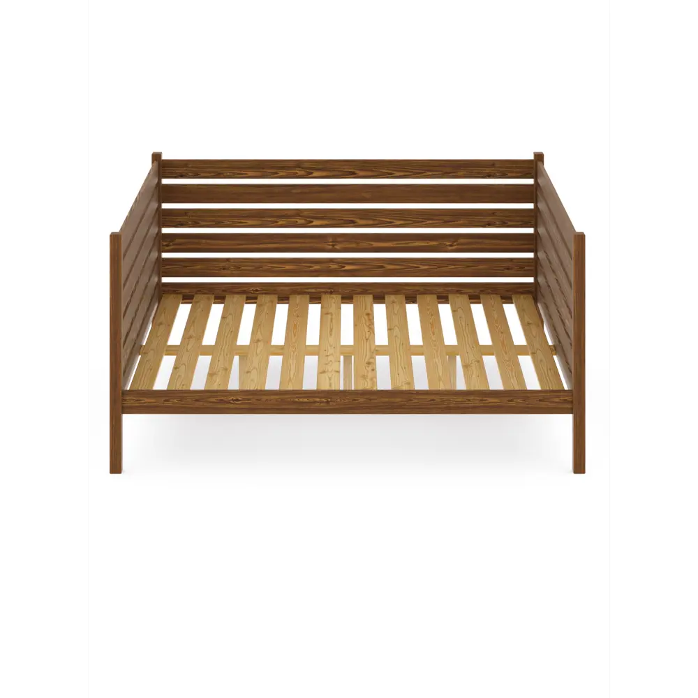 Фото 2 Кровать Solarius Tahta-spin120-190temd 130 x 101 x 200 см сосна цвет коричневый Фото 2 Кровать Solarius Tahta-spin120-190temd 130 x 101 x 200 см сосна цвет коричневый