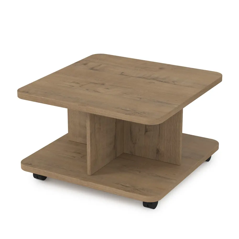 Фото Журнальный столик квадратный Alsav 21BALANCE.001 Teakwood 640x640x400 мм бежевый Фото Журнальный столик квадратный Alsav 21BALANCE.001 Teakwood 640x640x400 мм бежевый
