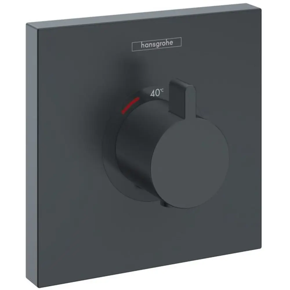 Фото 2 Смеситель для душа Hansgrohe Highflow 15760670 термостат цвет матовый черный Фото 2 Смеситель для душа Hansgrohe Highflow 15760670 термостат цвет матовый черный
