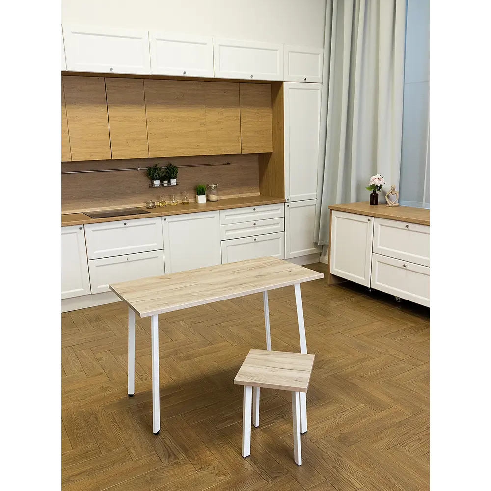 Фото 2 Кухонный стол Diko Loft Delight Dining DL-868287 60х60х75 см цвет дуб серый крафт Фото 2 Кухонный стол Diko Loft Delight Dining DL-868287 60х60х75 см цвет дуб серый крафт