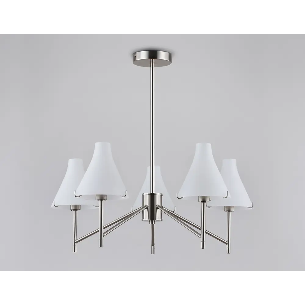 Фото 4 Люстра на штанге Ambrella light High light Lh57123 5 ламп 23 м² цвет белый матовый, никель Фото 4 Люстра на штанге Ambrella light High light Lh57123 5 ламп 23 м² цвет белый матовый, никель