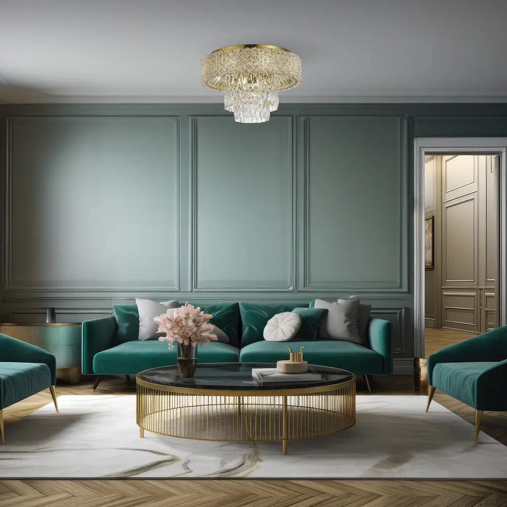 Фото 4 Люстра потолочная St luce Seline Sl1637.302.10 10 ламп 30 м² цвет латунь Фото 4 Люстра потолочная St luce Seline Sl1637.302.10 10 ламп 30 м² цвет латунь