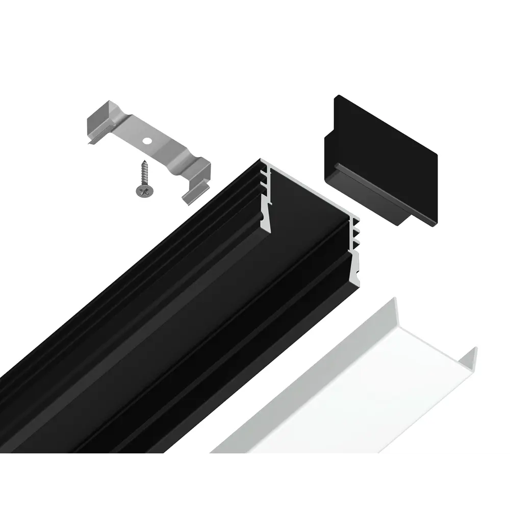 Фото 3 Профиль алюминиевый Ambrella light Illumination накладной 18x4 для светодиодной ленты до 15мм GP1750BK Фото 3 Профиль алюминиевый Ambrella light Illumination накладной 18x4 для светодиодной ленты до 15мм GP1750BK