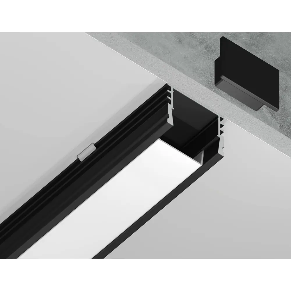 Фото 4 Профиль алюминиевый Ambrella light Illumination накладной 18x4 для светодиодной ленты до 15мм GP1750BK Фото 4 Профиль алюминиевый Ambrella light Illumination накладной 18x4 для светодиодной ленты до 15мм GP1750BK