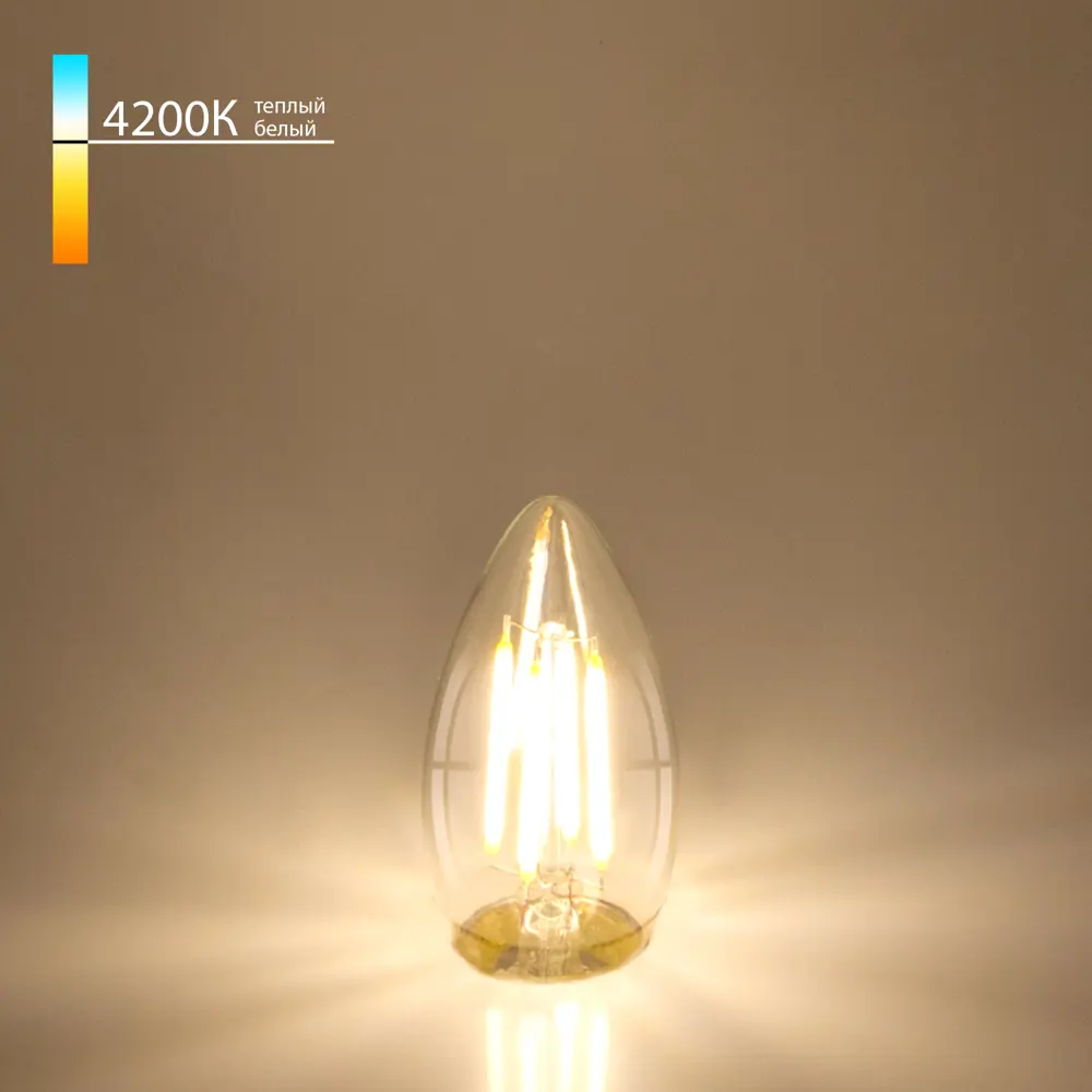 Фото 2 Светодиодная лампа Elektrostandard BLE2706 Свеча F 9Вт 4200K E27 C35 прозрачный Фото 2 Светодиодная лампа Elektrostandard BLE2706 Свеча F 9Вт 4200K E27 C35 прозрачный