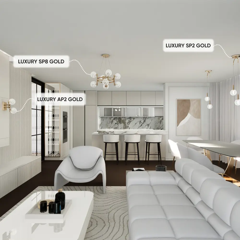 Фото 3 Люстра подвесная Crystal Lux Luxury sp8 gold 8 ламп 18 м² цвет золото Фото 3 Люстра подвесная Crystal Lux Luxury sp8 gold 8 ламп 18 м² цвет золото