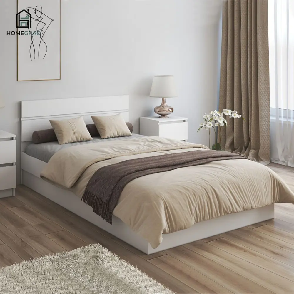 Фото Кровать Homegrad 009949/00 123.4 x 80 x 205 см ЛДСП цвет белый Фото Кровать Homegrad 009949/00 123.4 x 80 x 205 см ЛДСП цвет белый