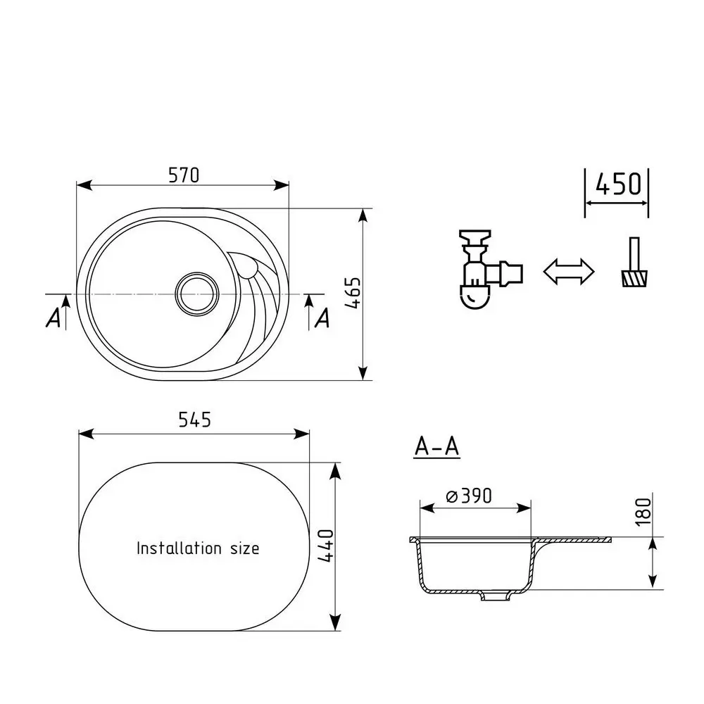Фото 4 Мойка для кухни Ulgran U-403-309 цвет темно-цвет серый Фото 4 Мойка для кухни Ulgran U-403-309 цвет темно-цвет серый