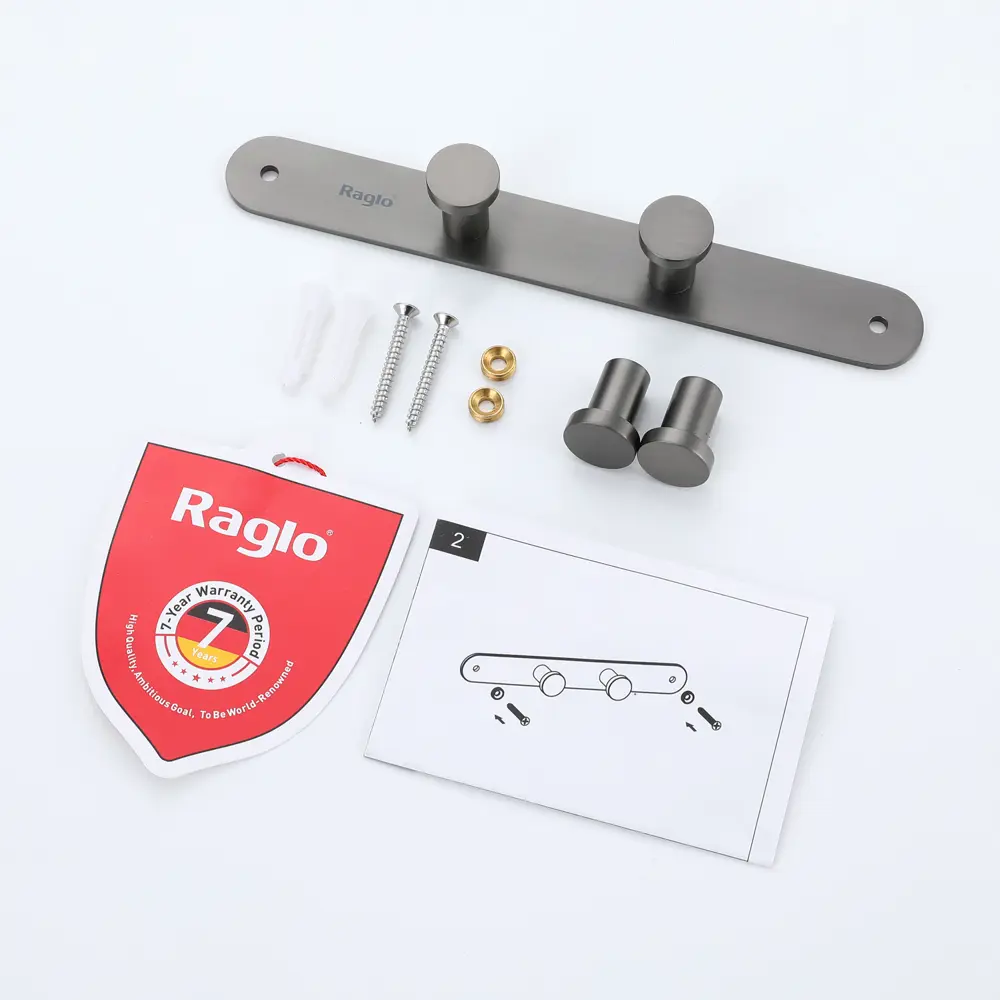 Фото 8 Крючок для полотенец Raglo R300.054.09 четвертной цвет графит Фото 8 Крючок для полотенец Raglo R300.054.09 четвертной цвет графит