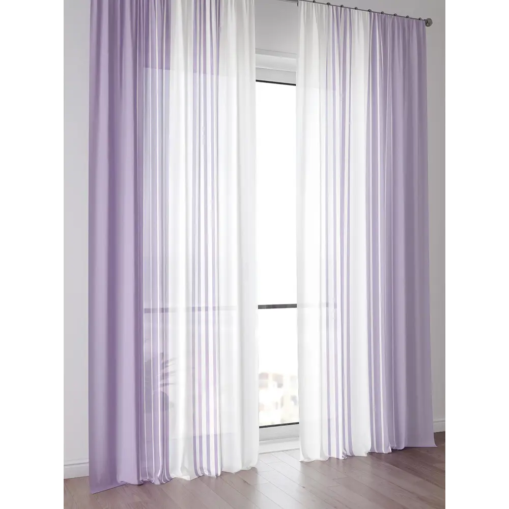 Фото 3 Тюль Comfy Way Алоуна - 83 CW580083-240 150x240 см на шторной ленте цвет белый 2 шт Фото 3 Тюль Comfy Way Алоуна - 83 CW580083-240 150x240 см на шторной ленте цвет белый 2 шт