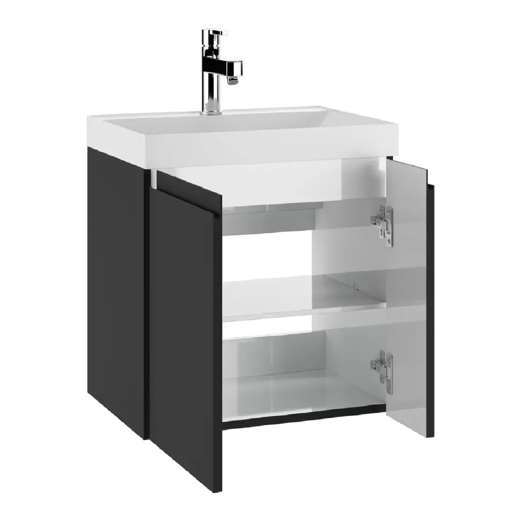 Фото 3 Тумба под раковину напольная Домино DGr2406T 59.2см цвет графит