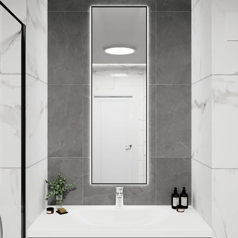 Фото Зеркало со встроенной подсветкой One mirror 15045чсх 45x150 см Фото Зеркало со встроенной подсветкой One mirror 15045чсх 45x150 см