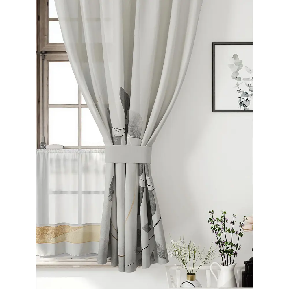 Фото 4 Комплект штор Comfy way Иномик - 86 CW705086-160 на шторной ленте 160x150 см цвет бежевый Фото 4 Комплект штор Comfy way Иномик - 86 CW705086-160 на шторной ленте 160x150 см цвет бежевый