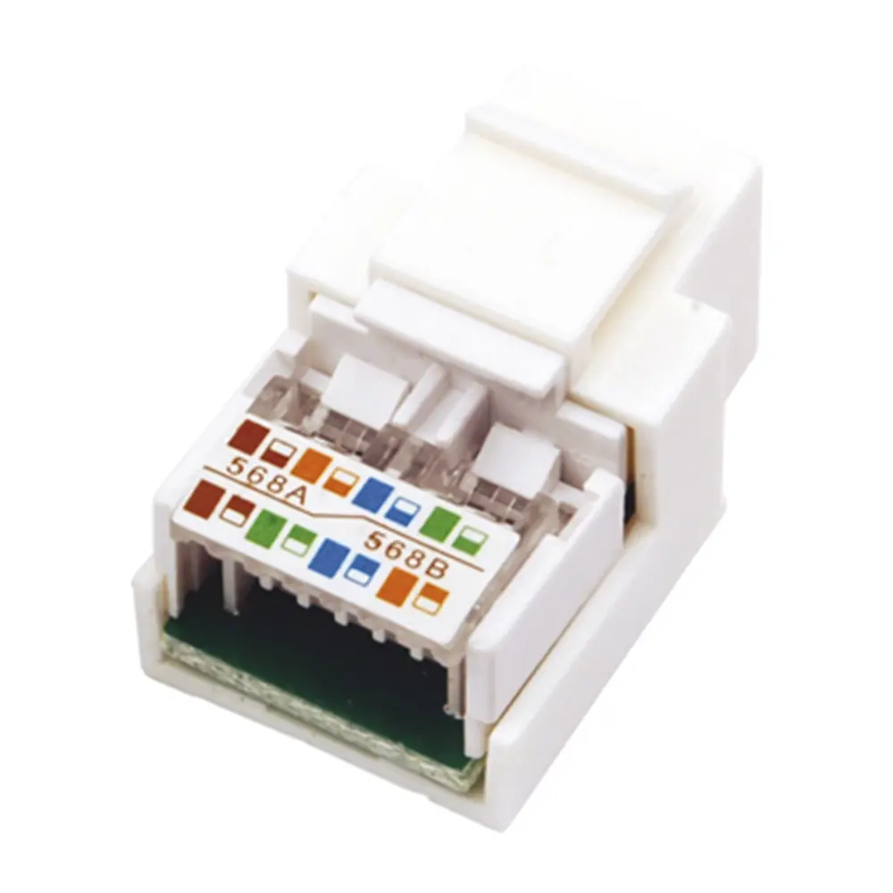 Фото Модуль Keystone Rexant Jack RJ-45 8P8C UTP Cat 5e 180 градусов цвет белый Фото Модуль Keystone Rexant Jack RJ-45 8P8C UTP Cat 5e 180 градусов цвет белый