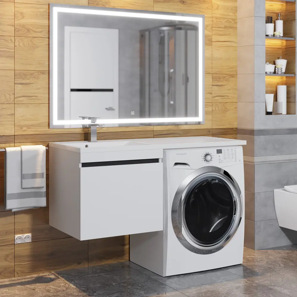 Фото 4 Тумба под раковину Uperwood 5930205154 55см цвет белый/графит Фото 4 Тумба под раковину Uperwood 5930205154 55см цвет белый/графит