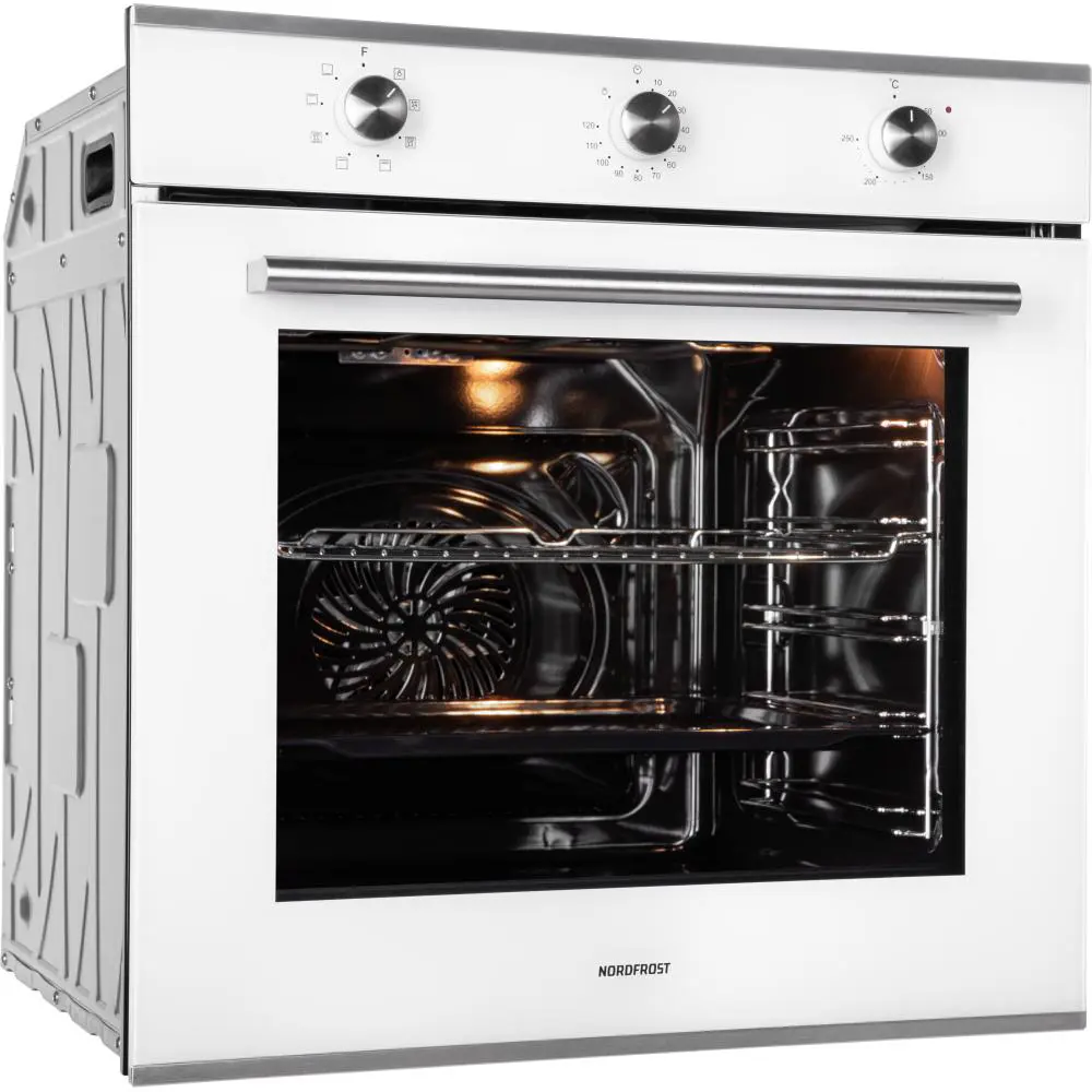 Фото 2 Электрический встраиваемый духовой шкаф Nordfrost HM 6080 W 60х60х55 см цвет белый