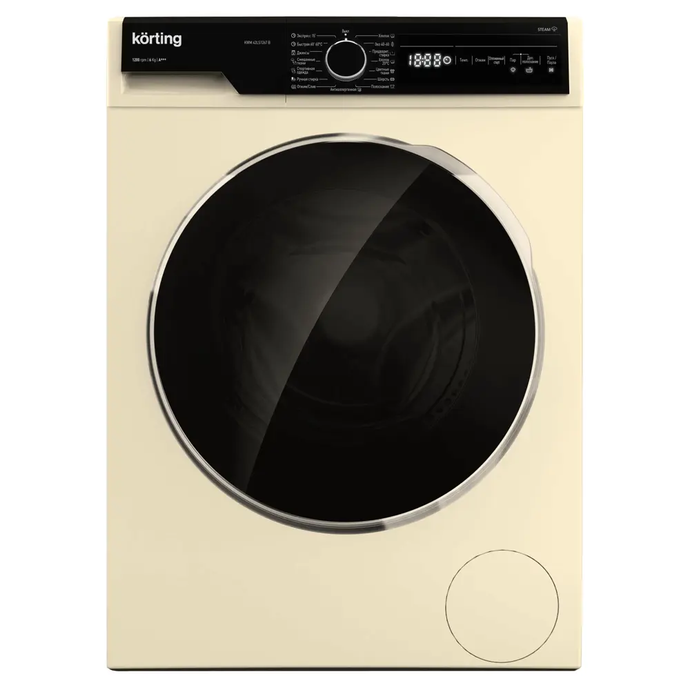 Фото Стиральная машина Korting Kwm 42ls1267 b 59.7x84.5x41.6 см 6 кг цвет бежевый Фото Стиральная машина Korting Kwm 42ls1267 b 59.7x84.5x41.6 см 6 кг цвет бежевый