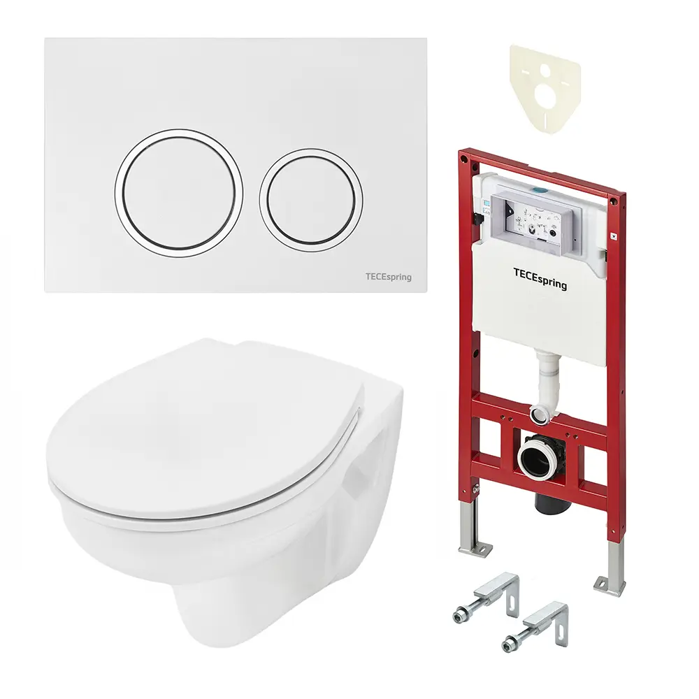 Фото Комплект инсталляция с унитазом Tece K401103WCB цвет белый Фото Комплект инсталляция с унитазом Tece K401103WCB цвет белый