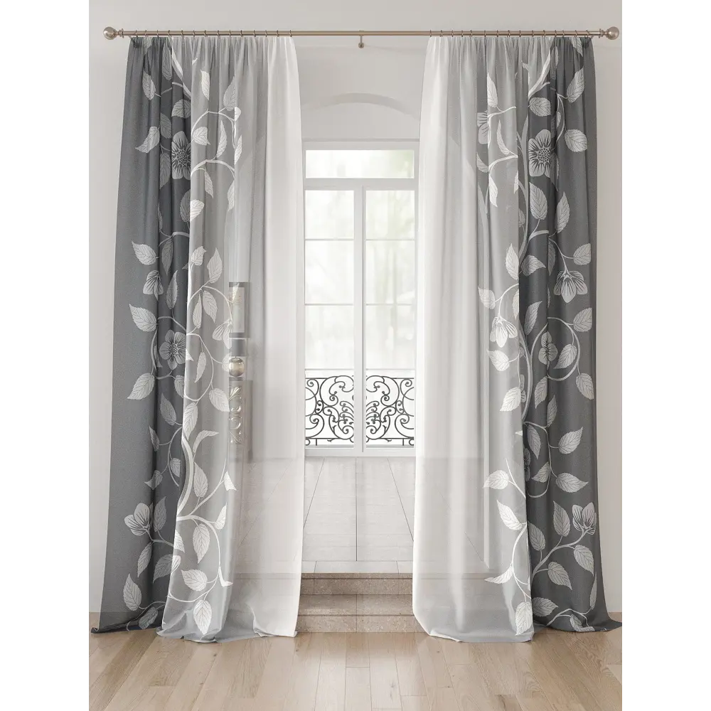 Фото Тюль Comfy way Лоуна - 131 CW754131-230 на шторной ленте 230x150 см цвет графит Фото Тюль Comfy way Лоуна - 131 CW754131-230 на шторной ленте 230x150 см цвет графит