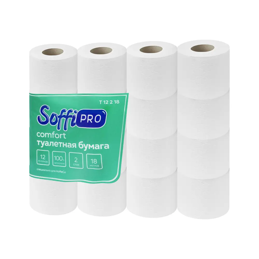 Фото 3 Туалетная бумага Soffipro цвет белый 18 м 96 рулонов Фото 3 Туалетная бумага Soffipro цвет белый 18 м 96 рулонов