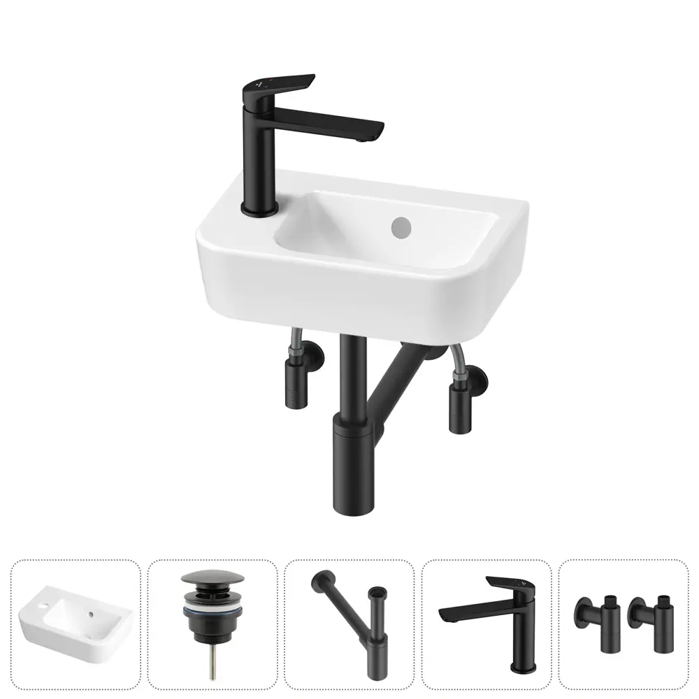 Фото Раковина Lavinia boho one 20217310R 37см цвет раковина 5 в 1: донный клапан, сифон, смеситель, вентили Фото Раковина Lavinia boho one 20217310R 37см цвет раковина 5 в 1: донный клапан, сифон, смеситель, вентили